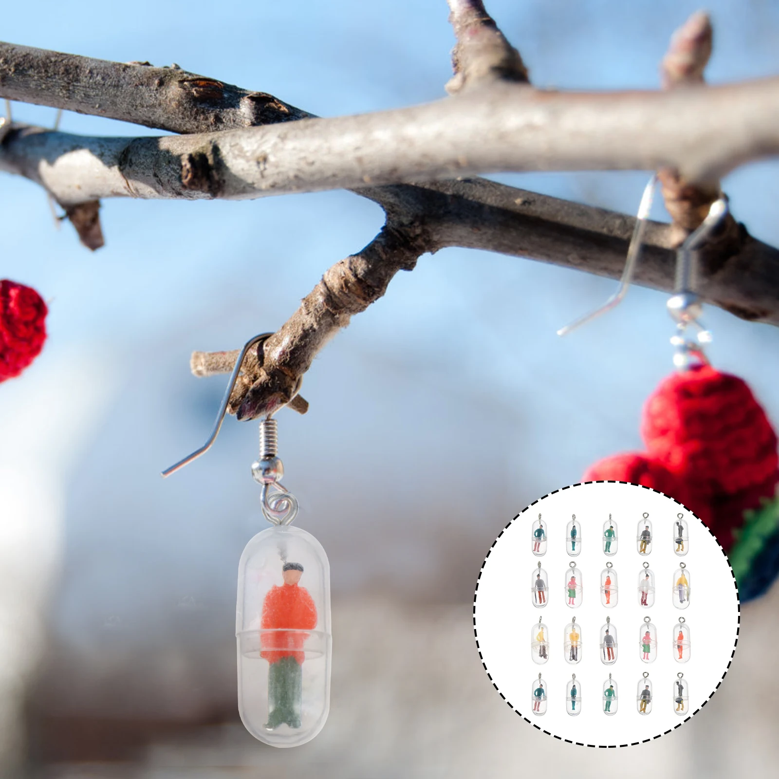 

20pcs Pill Phone Case Accessories Lovely Capsule Earring Pendant Charm Bracelet Jewelry Making Supplies Bright Color Quality