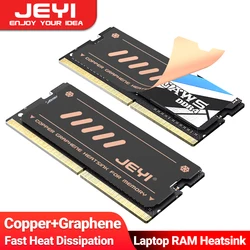 JEYI grafen Radiator do laptopa RAM, dwuwarstwowy grafen i chłodnica pamięci folia miedziana do DDR5 DDR4 DDR3 DDR2