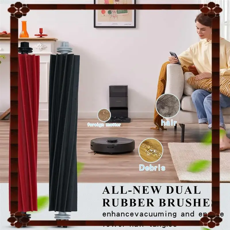 تسليم 24 ساعة 18 قطعة مجموعة ملحقات ممسحة الفرش الرئيسية المزدوجة لـ Xiaomi Roborock S8/S8+/S8 Pro Ultra Robot