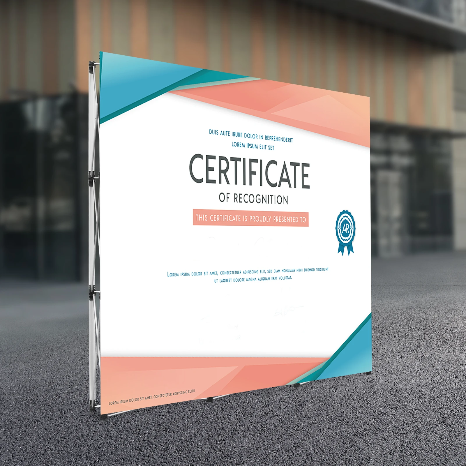 

Portable Display Stand with Storage Bag Silver for Wedding Exhibition Trade Show Openings News Promotions Commercial Events