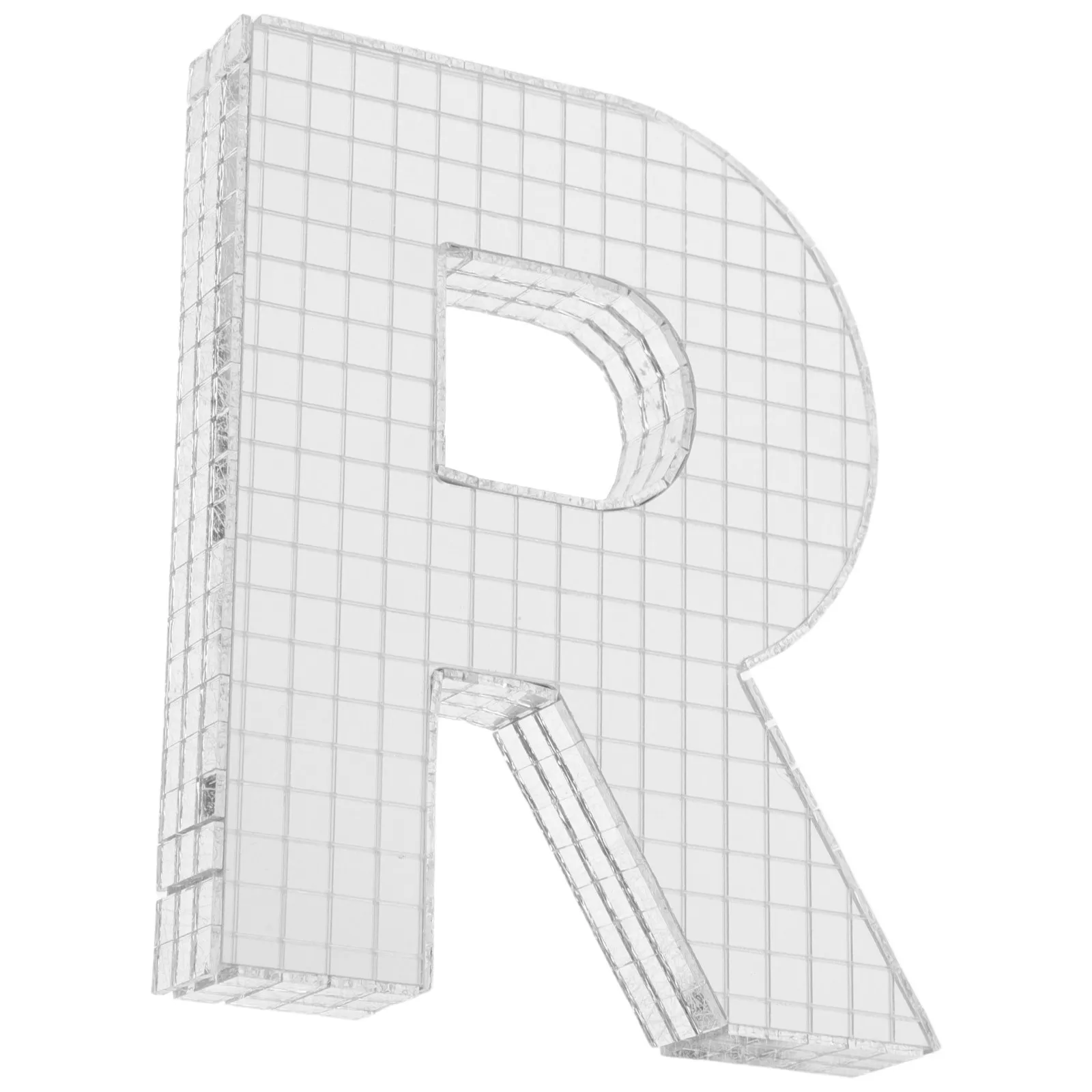 3D Mirror Disco Letter Ornament Silver Reflective Alphabet Tabletop Decor Retro Photo Booth Party Stage Decorations Glittering