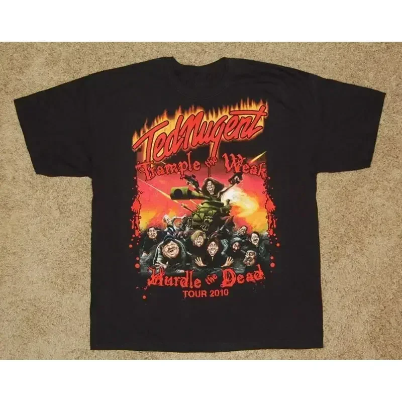 Ted Nugent 2010 tour hurdle the death Black Fullsize T Shirt