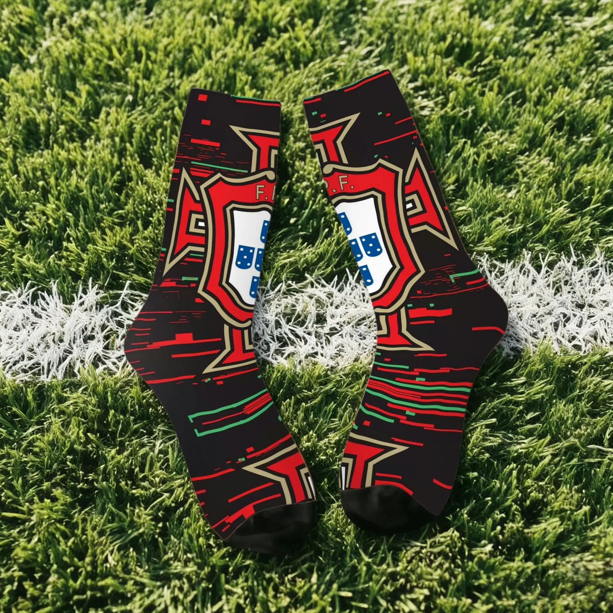 Happy Funny Portugal Retro Harajuku  Hip Hop Novelty Casual Crew Sock Match Day Essentials
