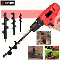 Garden Auger Spiral Drill Bit Gardening Flower Planter Earth Drill Flower Planting Hole Digger Drill Bit Loose Soil Drill Bit