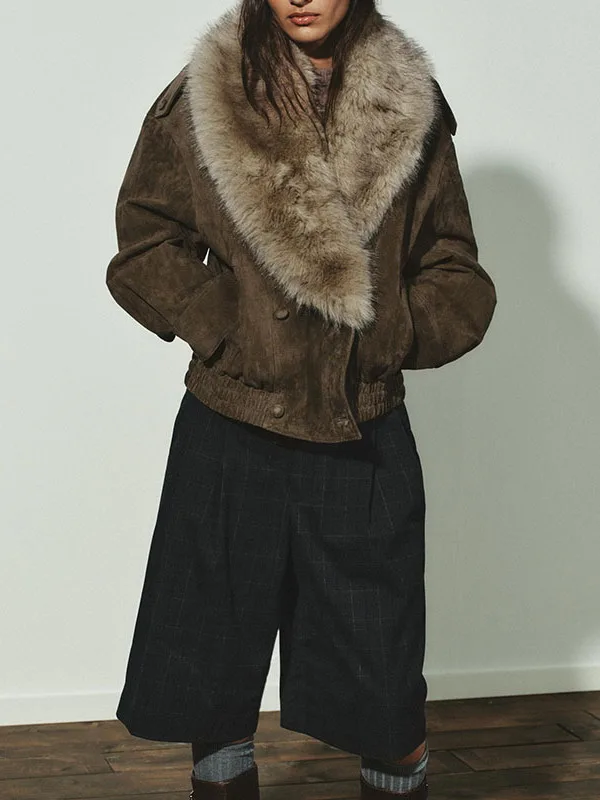 겨울 여성용 다용도 인조 가죽 자켓 벨벳 질감 고급 아우터웨어 롱 슬리브 3D 효과 캡 없음