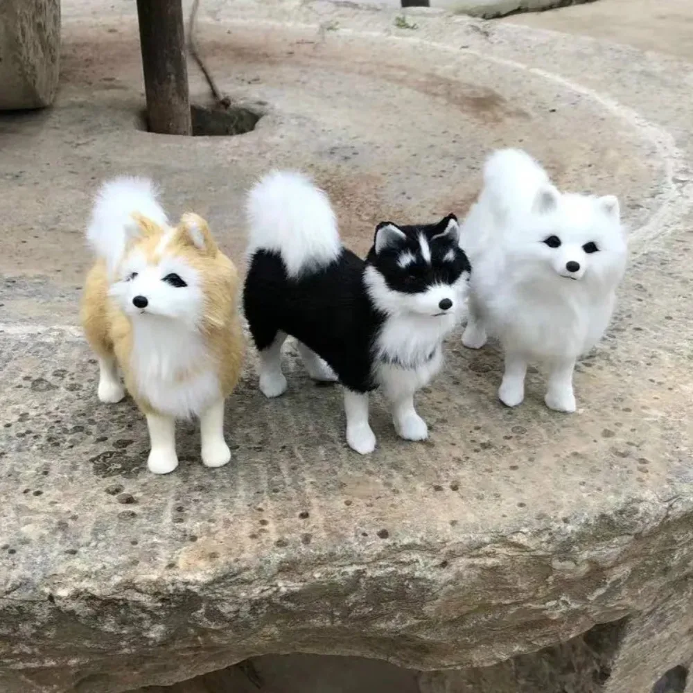 Simulation Dog Animal Cute Husky Lifelike Dog Model Simulated Dog Stuffed Decoration Soft Lifelike Dog Birthday Gift