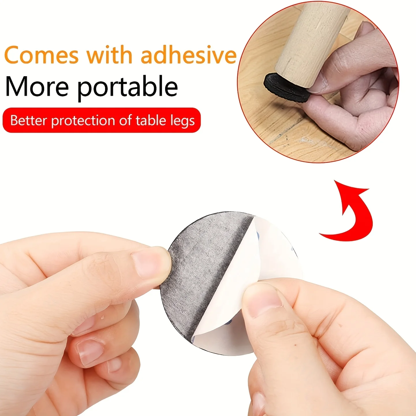 102-Piece Non-Slip Furniture Pads - Round and Square Plastic Floor Protectors with Textured Grip Design for Sofas, Chairs, and