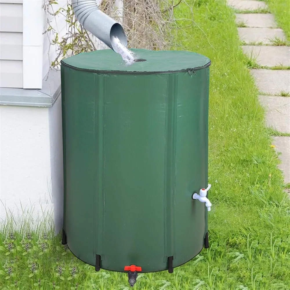 

100 Gallon Collapsible Rain Barrel, Garden Water Storage Tank, Portable Folding Rainwater Collector, Water Catcher
