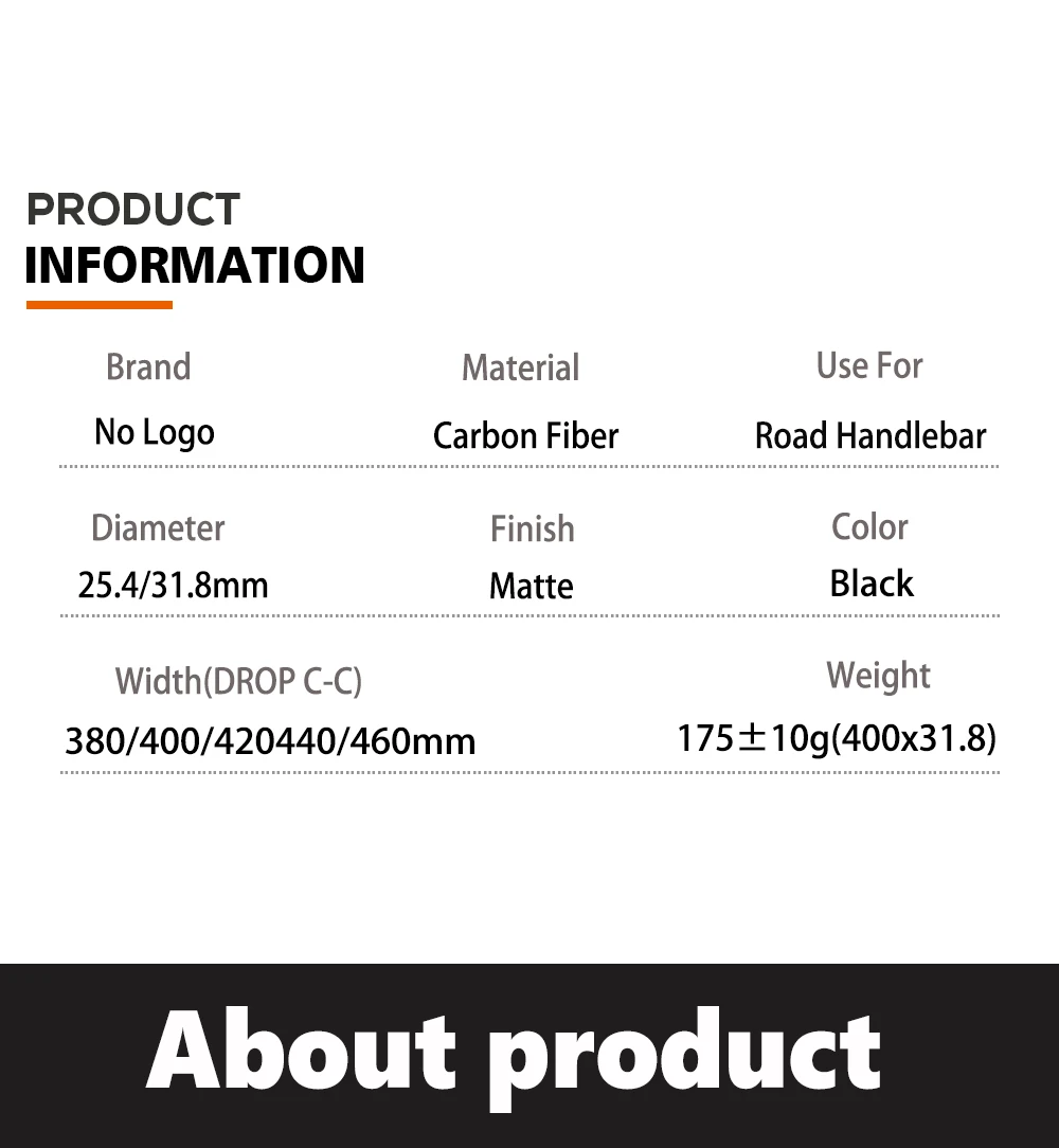 Matter Vollcarbon-Lenker, TT-Stange, 25,4 mm, 31,8 mm, Fahrradteile – Detail 2