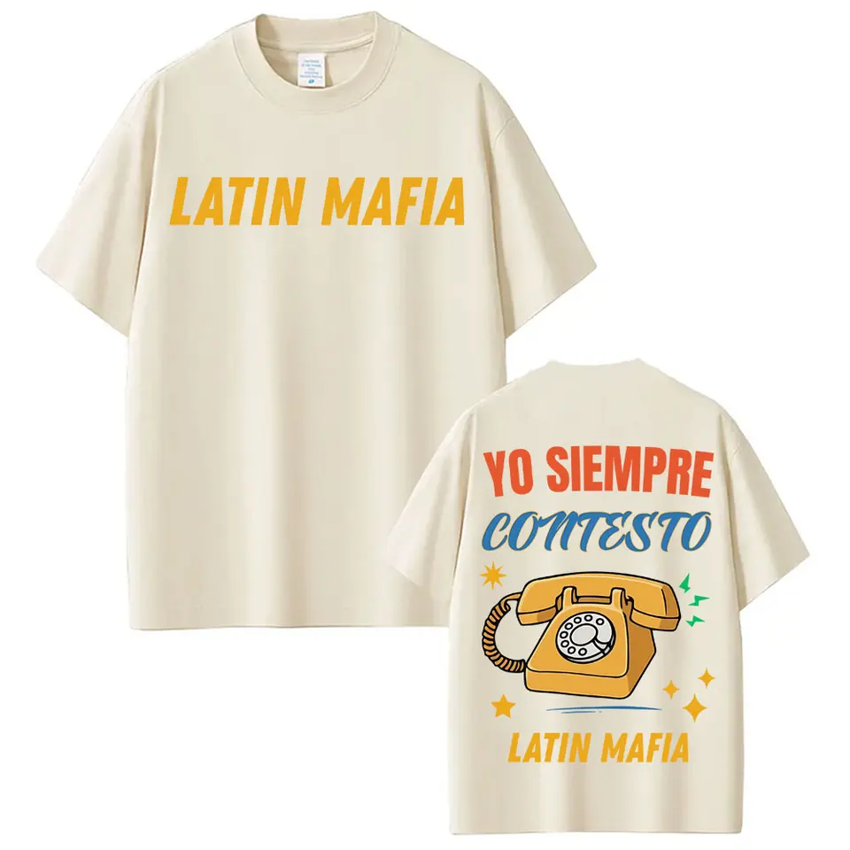 Latin Mafia Yo Siempre Contesto Print T-shirt for Men Fashion