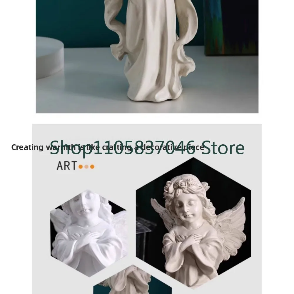 Statues, sculptures, little angels, French desktop decorations, props, ornaments
