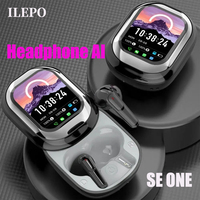 AI Translation Smart Headphones LED Full-color Slide Touch Screen Support APP Information Receiving Wireless TWS Earbuds 300mAh