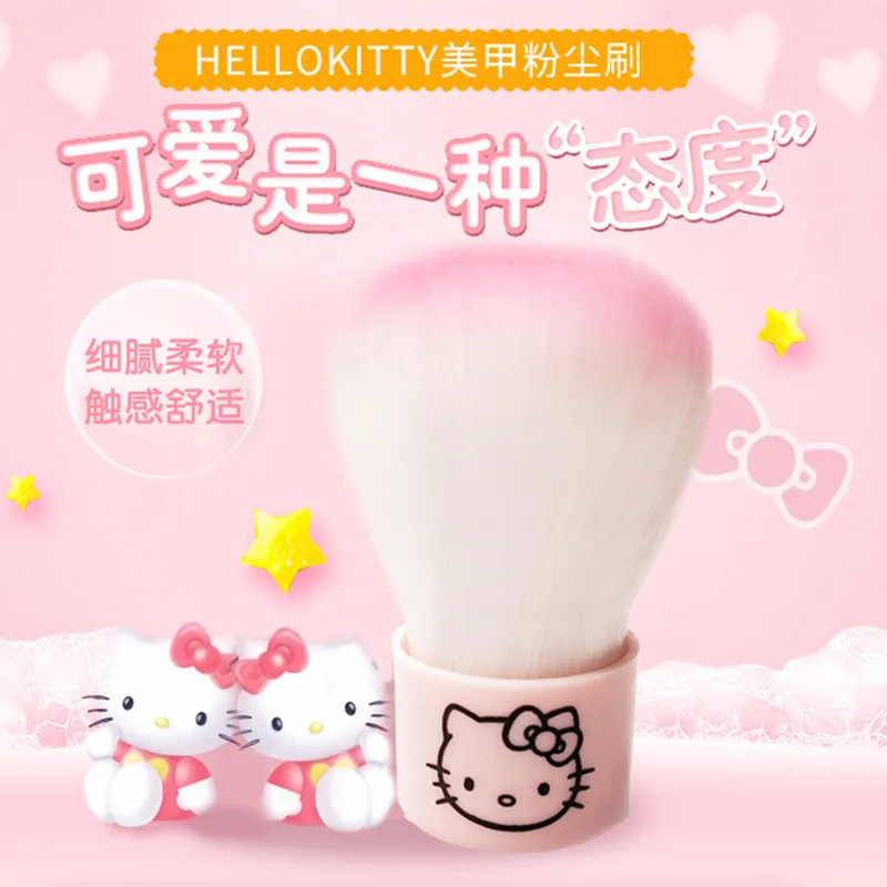 Sanrio Hello Kitty NAIL TOOLS Kawaii KT Cat Cartoon Put on Makeup Cleaning Brush Soft Hair Brush Cleaning Brush Holiday Gifts