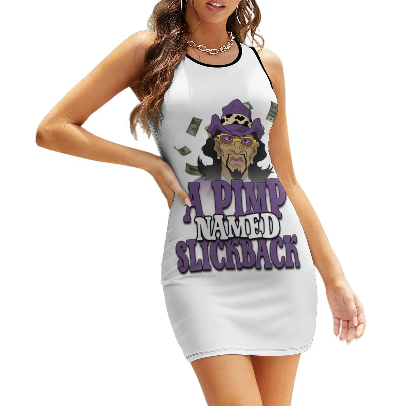 

A Pimp Named Slickback Boondocks Shirt Sleeveless Sundress summer clothes womans clothing