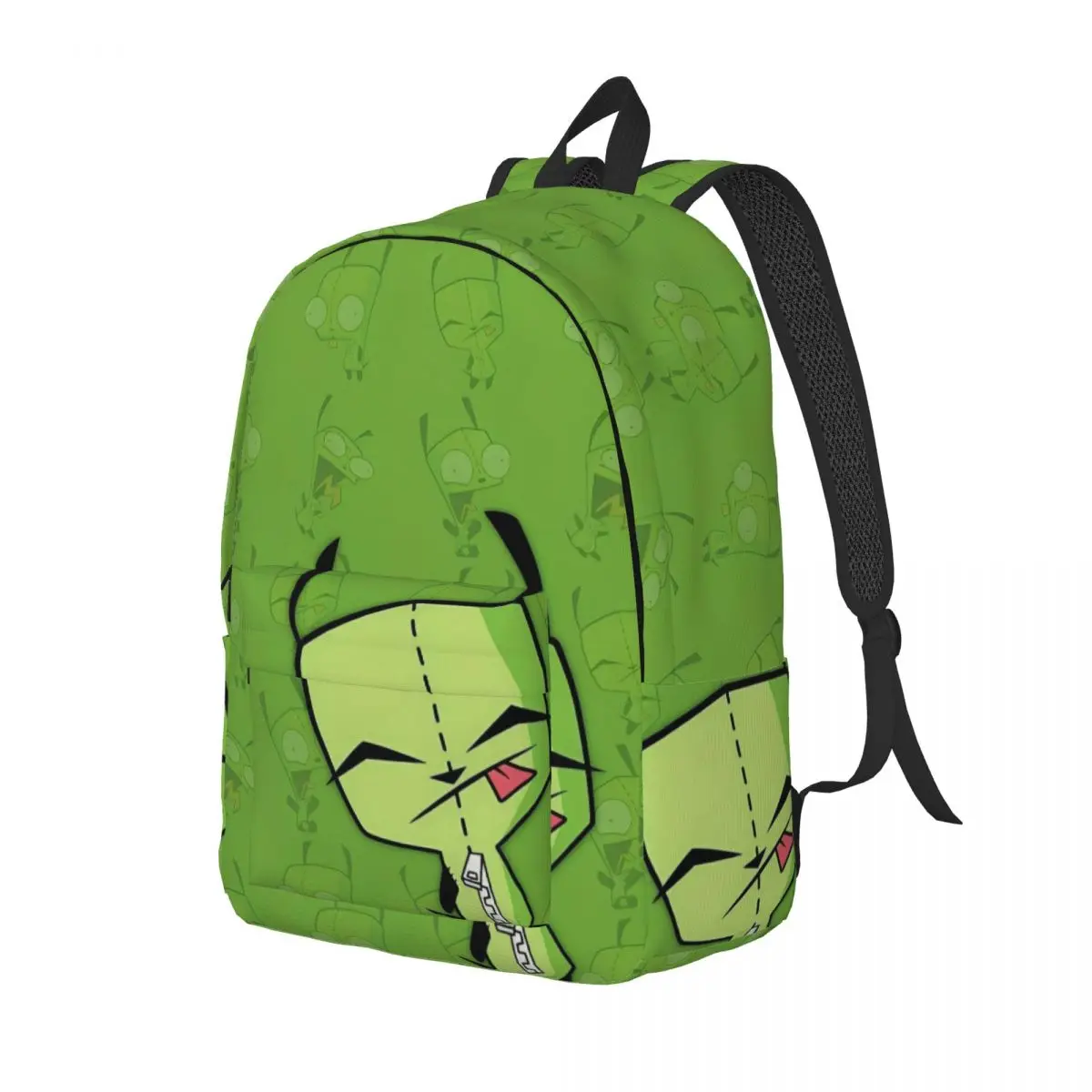Invader Zim Gir Cartoon Classical Backpack with Pocket Student Work Daypack for Men Women Laptop Shoulder Bag