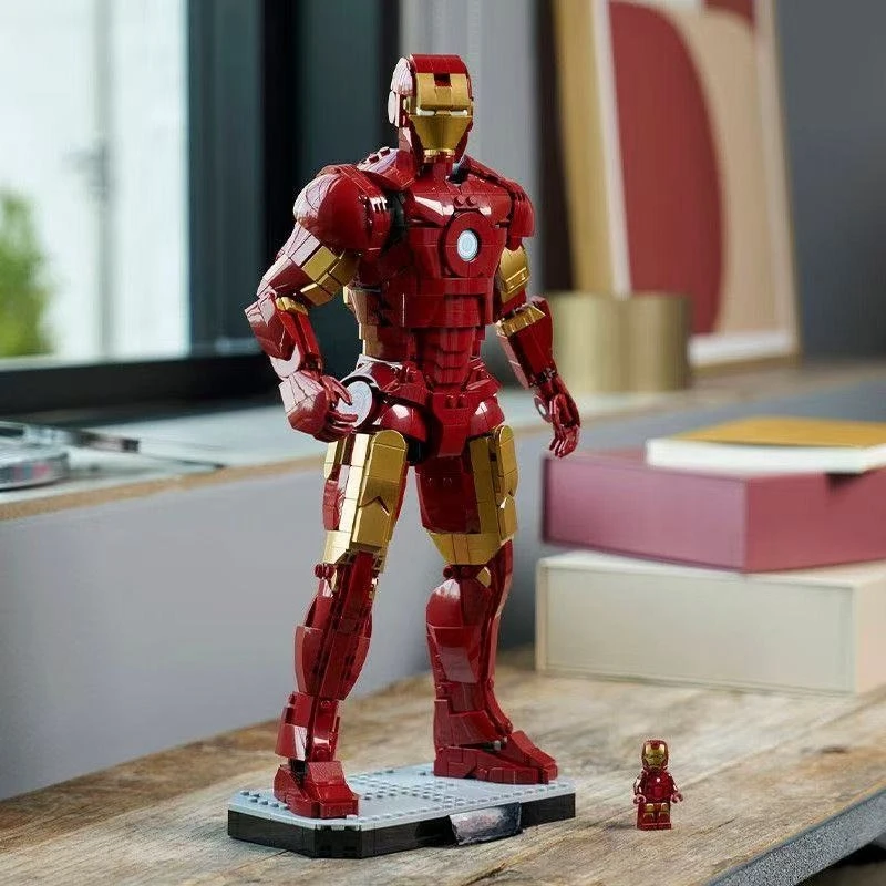 

2026 1297 деталей Железный человек Марк 3 76344 Модель-конструктор из кирпичиков Фигурка супергероя Игрушки на Рождество и День рождения для семейного декора и подарков