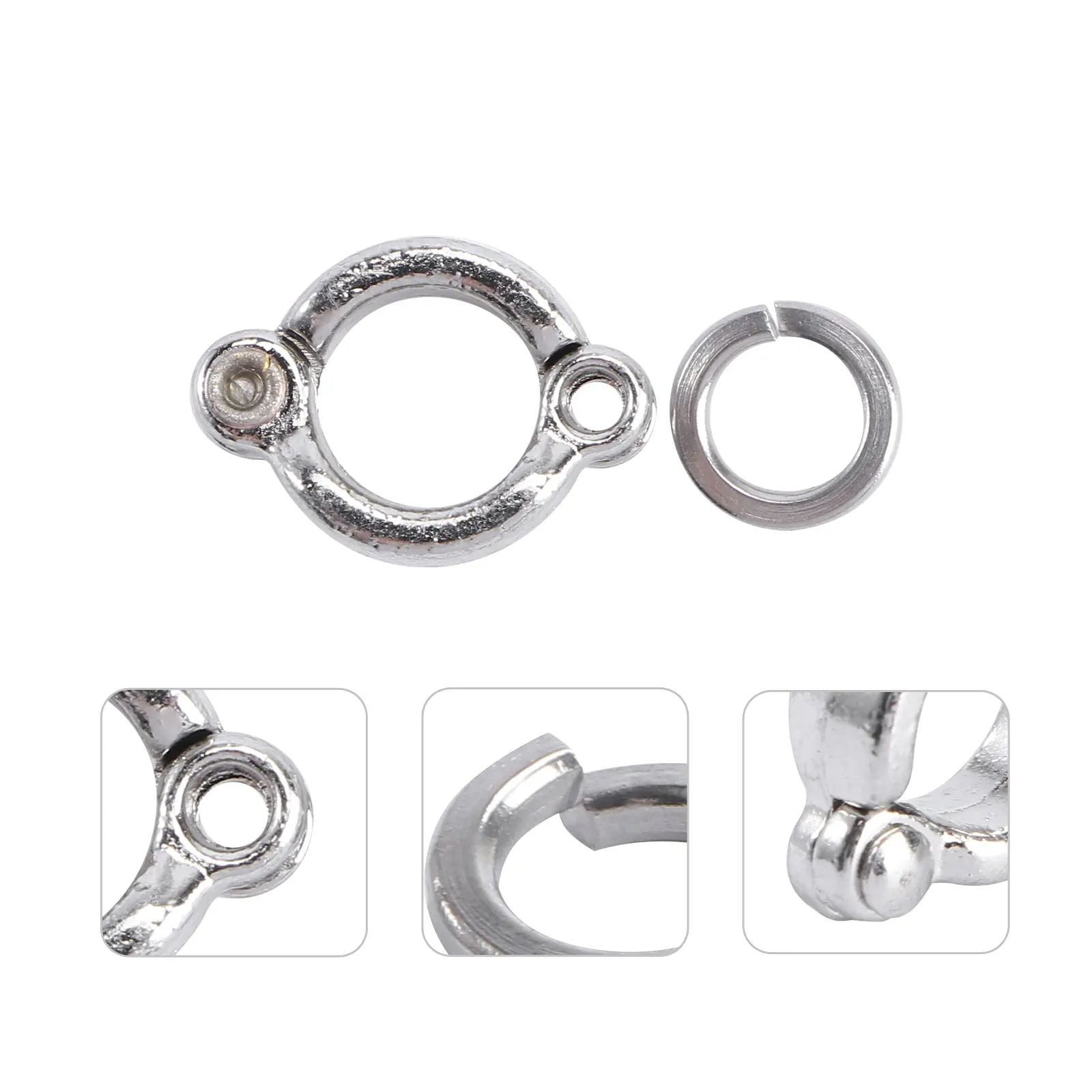 

6 Pcs Stainless Steel Parrot Foot Rings Lightweight Rust Proof Bird Supplies Safe Premium Material Opening Clip Practical