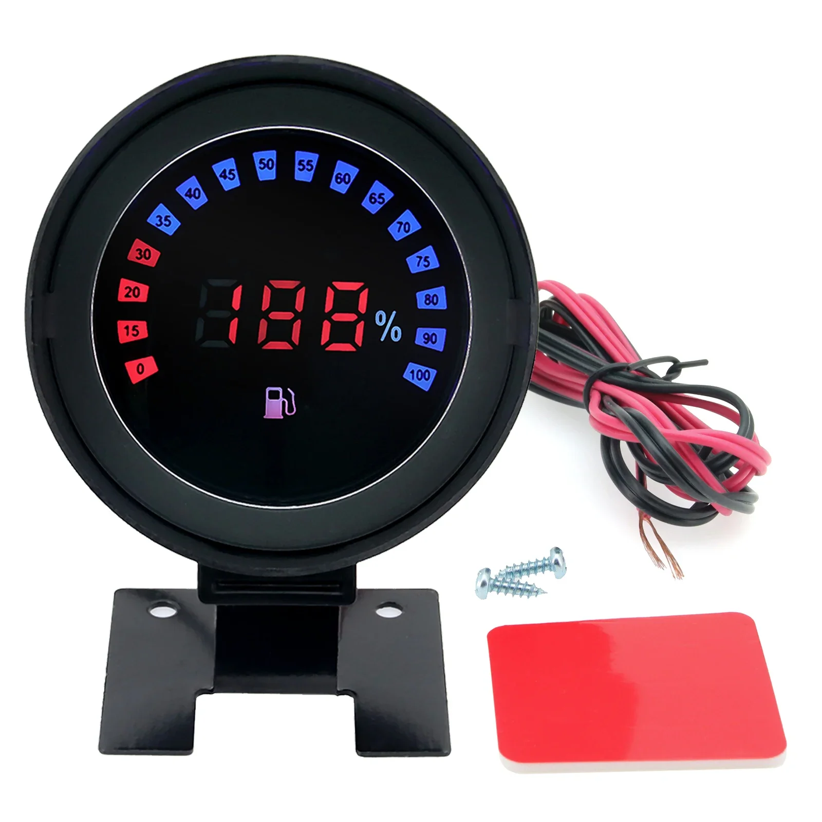 Fuel Level Gauge 100% Red LED Blue Digital Car Automotive Clocks Meter Oil Tank Level Indicator for Car Boat Fuel Level Float view 6