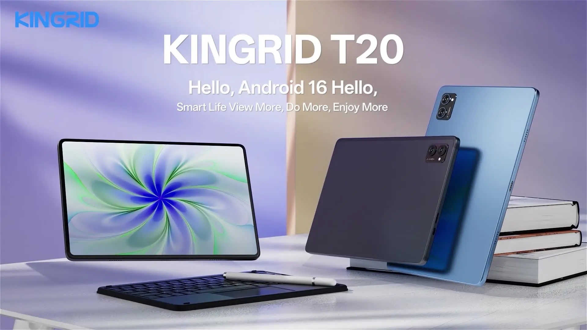 KINGRID T20 Android 15 Tablet 10.1 Inch HD IPS Tablet 24GB RAM