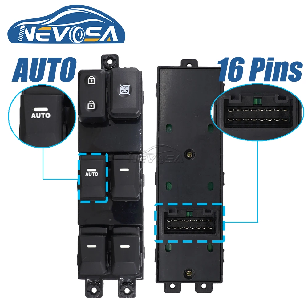 NEVOSA 93570-1Y200 93570-1Y500 93575-1Y000 Left Master Window Switch Passenger Rear Button For Kia Morning Picanto TA 2011 2013