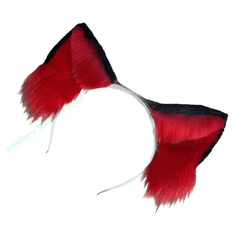 R7uf Cosplay Girls Animal Band Tandage à fourrure Furry Chaton Headswear Carnivals Party Fabriqué à main