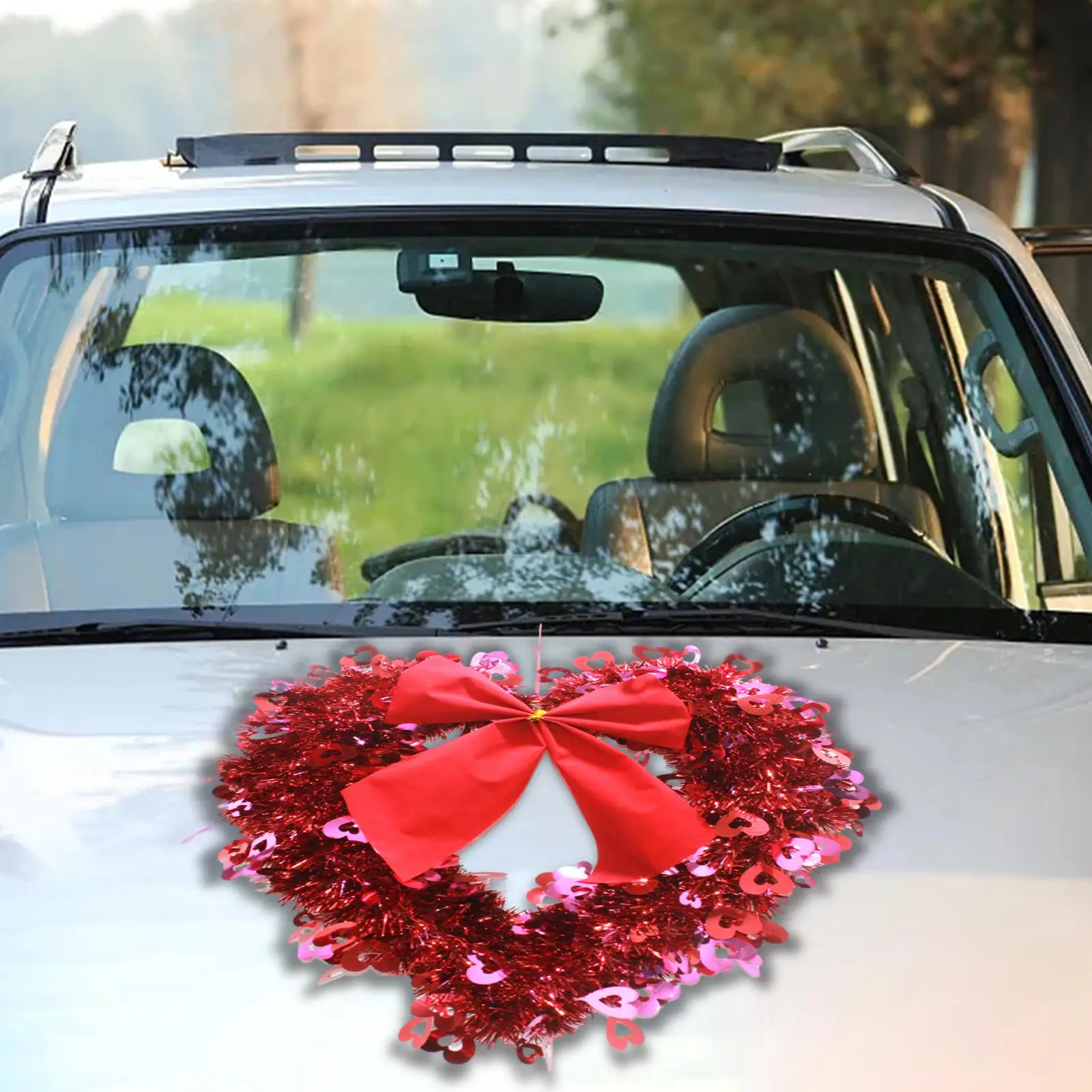 

Венок в форме сердца, искусственная гирлянда, украшения на день Святого Валентина, подвесной дверной венок для помолвки, праздников