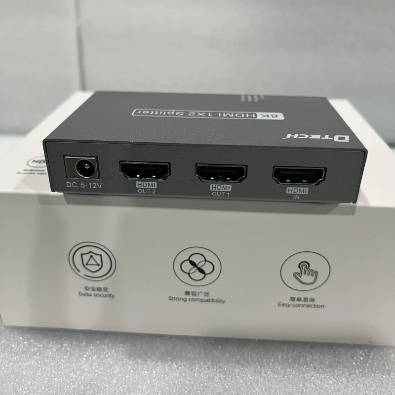 DT-7812(GS) 48Gbps 8K 60Hz HDMI2.1 2-Port 1-in-2-out Video Splitter with HDCP2.3