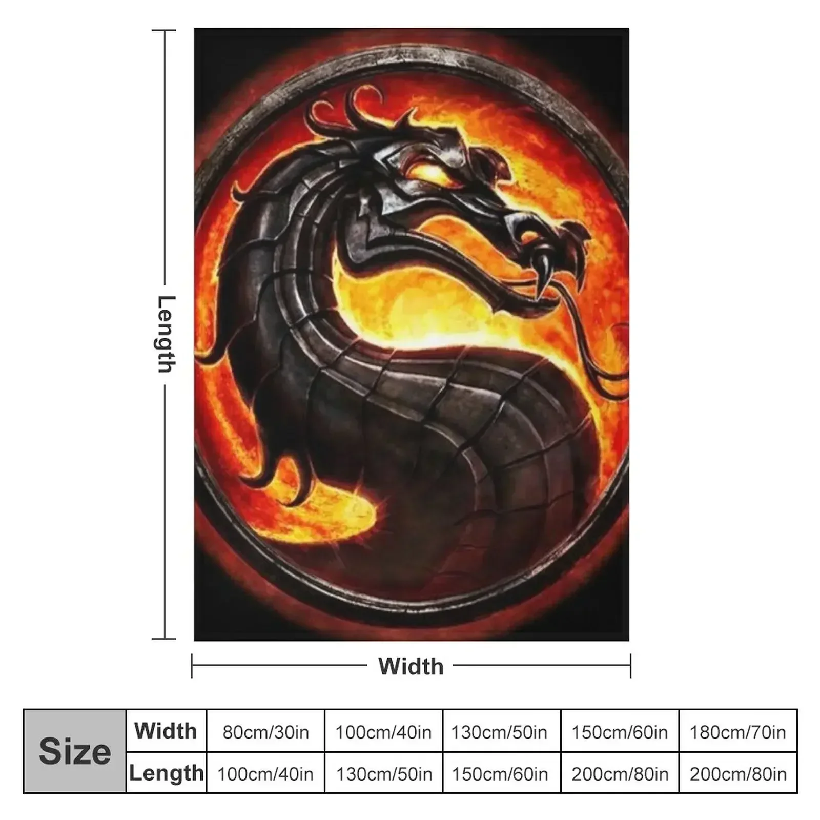 Mortal Kombat Throw Blanket decorative Travel Plush Kid'S Blankets