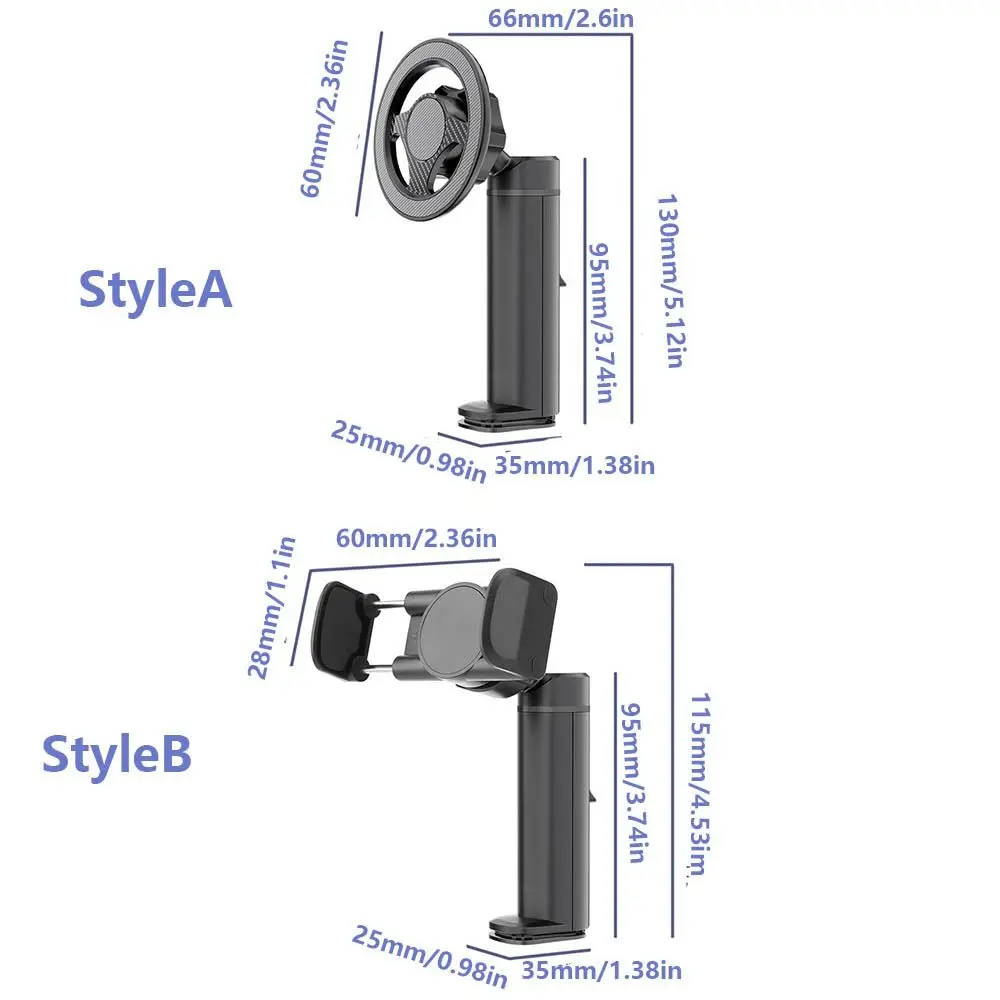 Foldable Magnetic Phone Holder Adjustable Easy Installation Desk Phone Mount Rotatable Non-slip Desk Selfie Stand