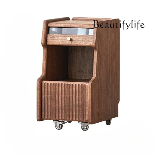 

Smart Bedside Table Small Solid Wood Simple Mini Cabinet Locker Modern Simple Bedroom Side Table