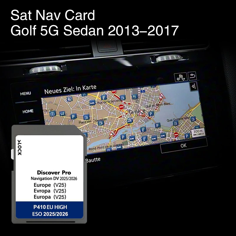 

Suitable for Volkswagen Golf 5G from 2013 to 2017 Sedan Car Cover Update Europe Germany Maps GPS Sat Nav SD Card