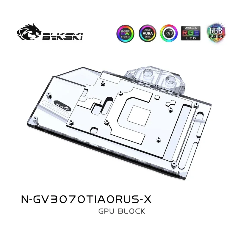 Imagem -03 - Bykski N-gv3070tiaorus-x Bloco de Água Gpu para Gigabyte Rtx 3070ti Aorus Master 8gd Radiador de Placa Gráfica Dissipador de Calor de Refrigerador de Água Vga