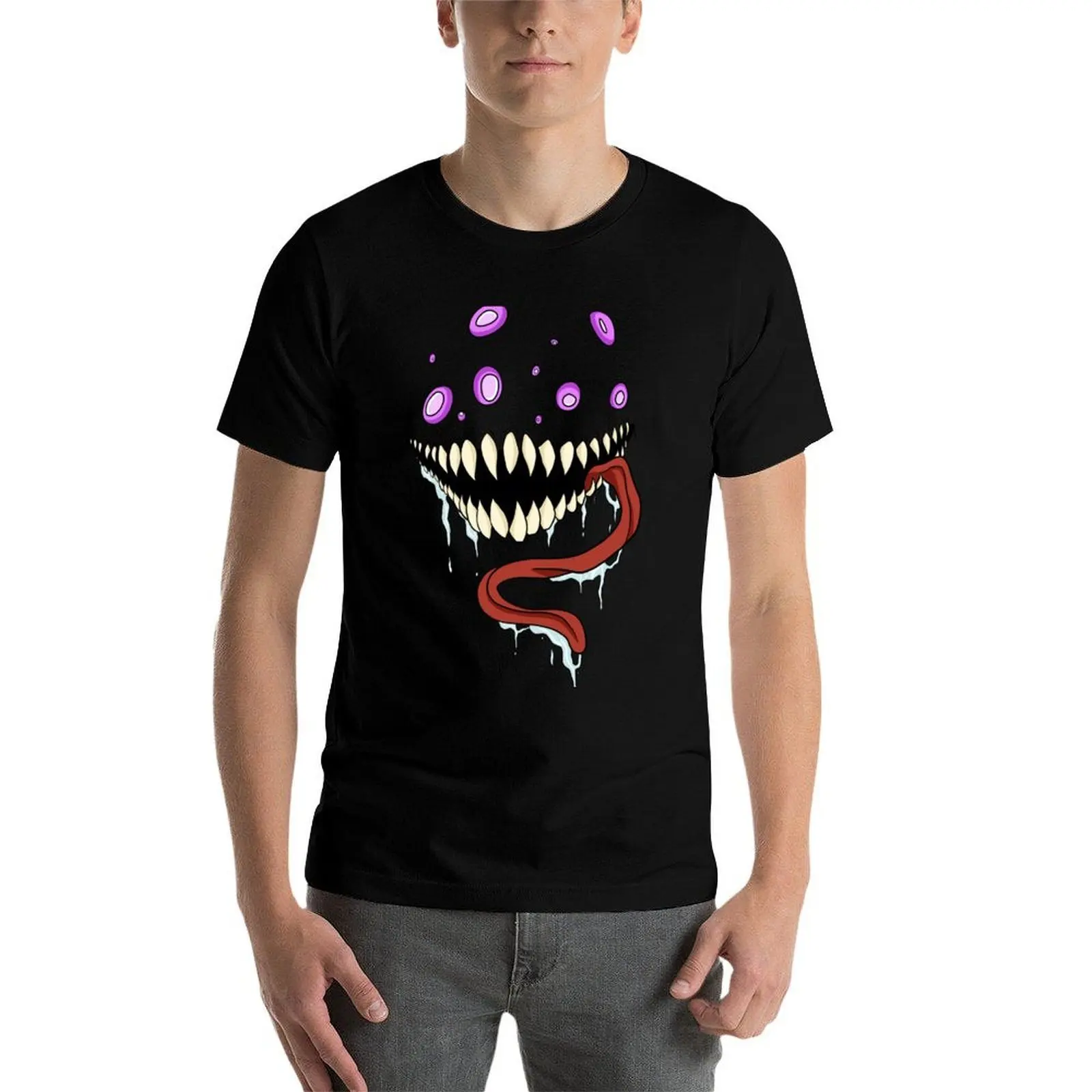 

Mimic Smile D&D Creepy Fantasy Monster T-Shirt t shirts cotton 100% funny t shirts man T-Shirt