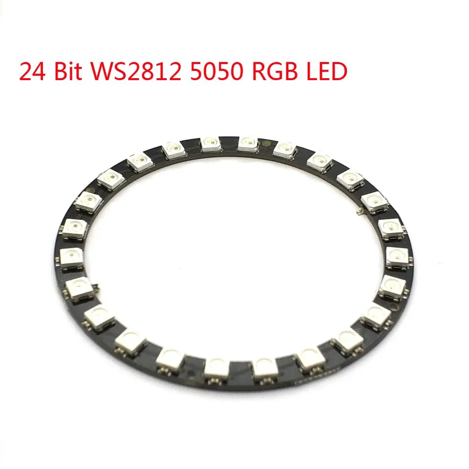 WS2812 modulo striscia 24 bit 24 X WS2812 5050 RGB LED Ring Lamp Light con driver integrati RGB 24 per modulo LED Arduino