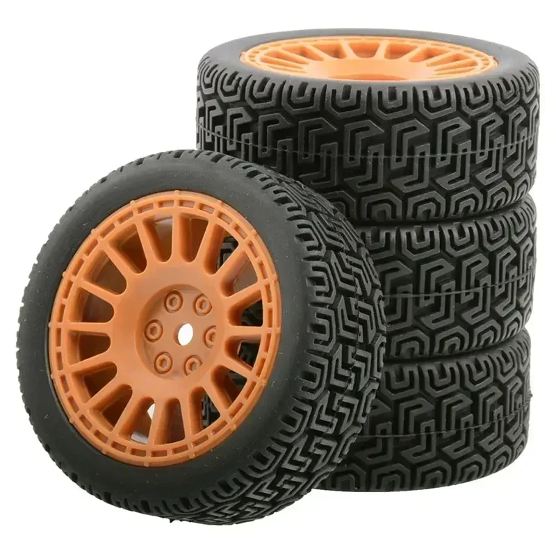 4pcs RC Car 66mm Rubber Tires for WLtoys 144001 and 1/18 1/16 1/10 RC Buggy Crawler on/Off Road Car Spare Parts Replacements