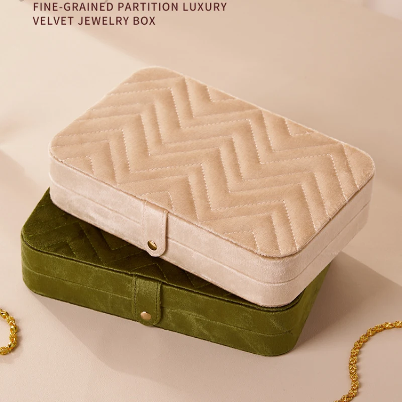 

Новая высококачественная бархатная шкатулка для хранения украшений, многофункциональный органайзер для колье, сережек и гвоздиков