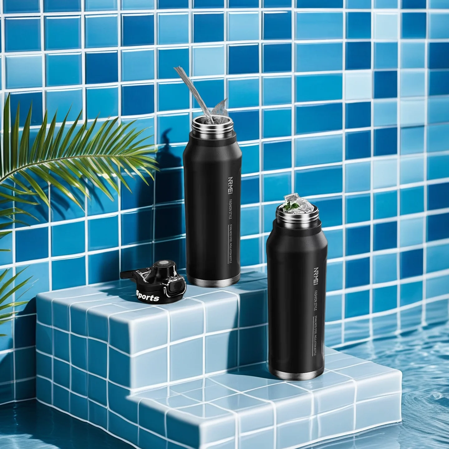 1/1.5L  Car Water Bottle Stainless Steel Vacuum Flasks Keep Cold Hot Water Coffee Bottles Portable Sport Gym Kettles Gift