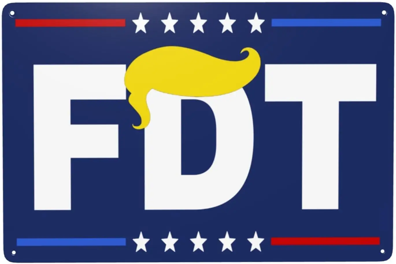 Nocesaq FDT Donald trmup Anti 45 47 Metal Sign  In Tin Signs Wall Decor-aluminum