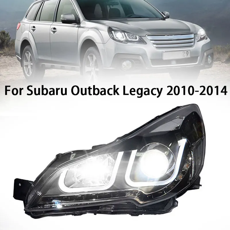 Head Lamp for Subaru Legacy Outback LED Headlight 2010-2015 Headlights Outback DRL Turn Signal High Beam Angel Eye Projector