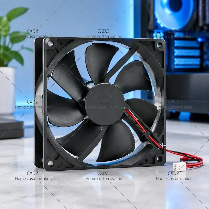 Silent 8CM 12CM 14CM Durable Double Ball Large Air Volume Desktop Chassis Computer Power Cooling Fan 2P