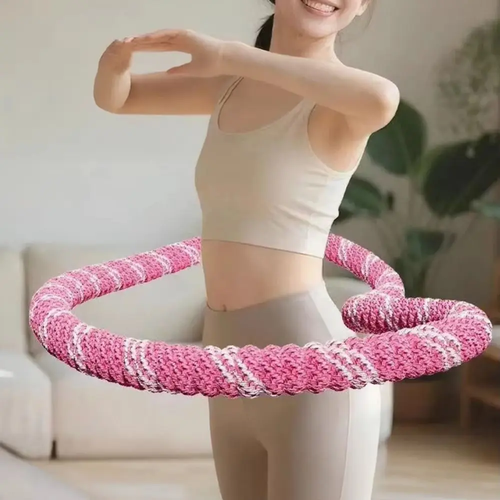 Portable Fat Burning Sports Hoop Durable Foldable Spring Tube Yoga Circle Adjustable Soft Spring Weight Loss Circle
