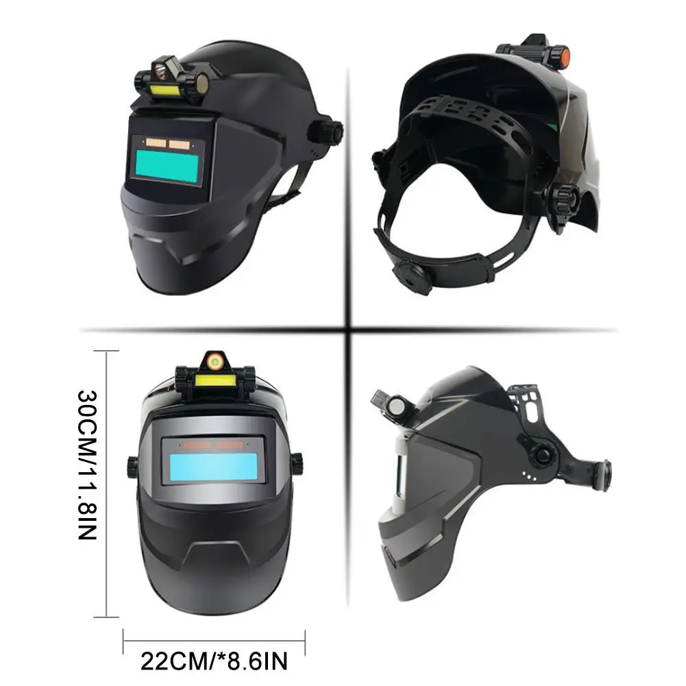 Casco de soldadura con energía Solar, Máscara de Soldadura con oscurecimiento automático para corte de molienda de arco, camaleón, vista grande,