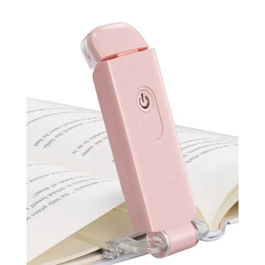 

USB Rechargeable Book Light, LED Clip on Reading Lights for Books in Bed at Night, Portable Bookmark Lamps, Warm, Brightness Ad