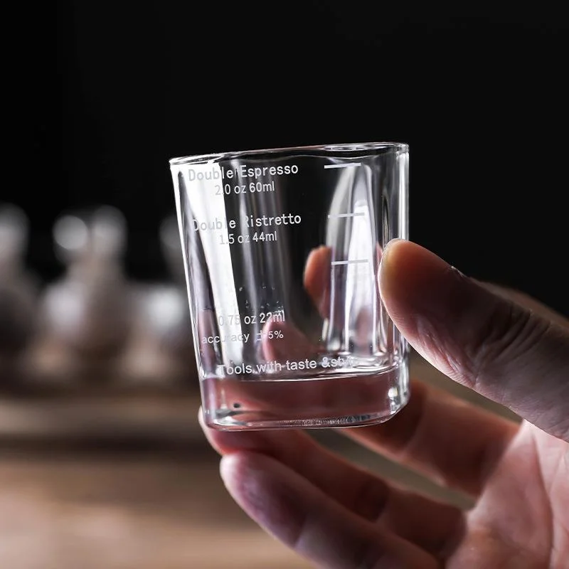 

60ml 2oz Square Glass Whiskey Cup Laser Logo Vodka Cup White Wine Glass Nordic Sle Coffee Utensils Youth Brand JH020