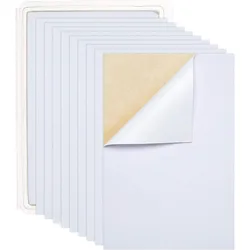 20PCS White Velvet Fabric Sticky Back Adhesive Sheets 8.3