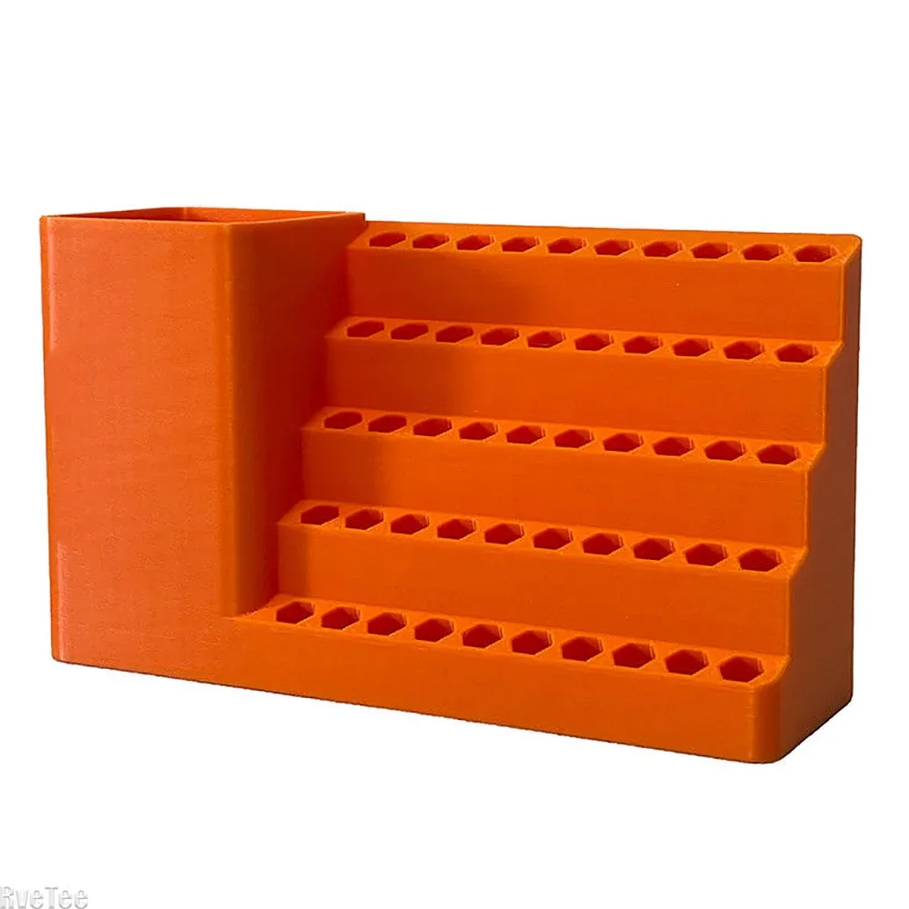 Exquisite PETG Screwdriver Head Storage Box with Hole Plate Support Craftsmanship Screwdriver Case for Tool Organization