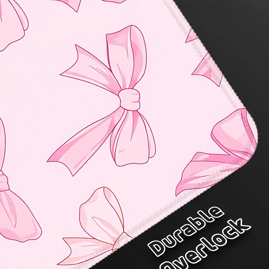 Pink Bow overlock Mouse Pad Game Console Pad Desk accessories Keyboard Mouse Pad Computer Laptop Pad office Pad