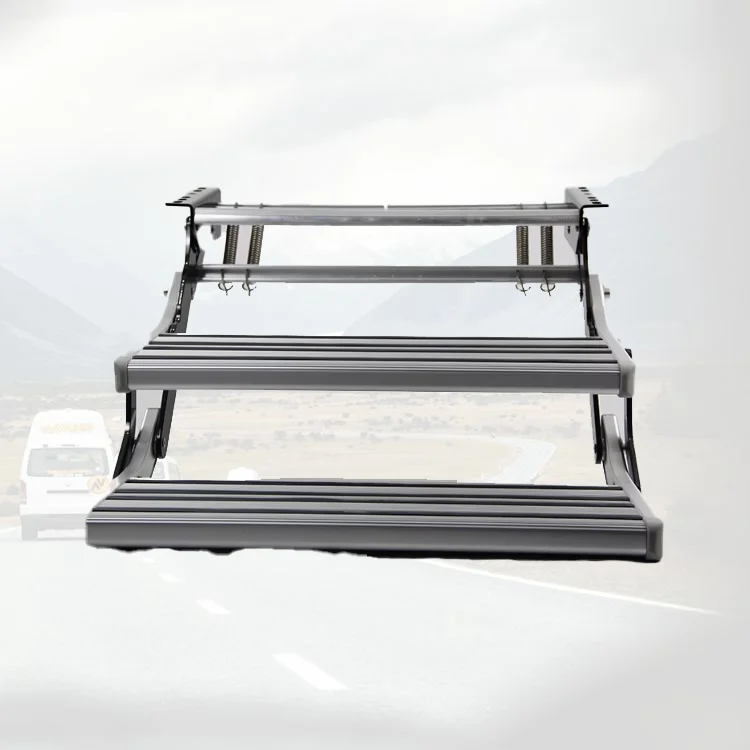 Aluminum Construction Robust RV Step Non-slip Surface Camper Step Campsite Entry Rv Steps