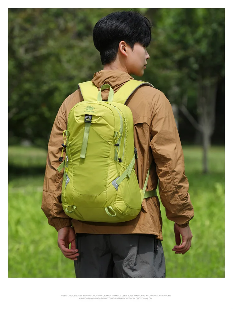 20-35L Outdoor-Wanderrucksack mit großem Fassungsvermögen, Unisex, Camping, Freizeit, Trekking, wasserdichte Sporttasche, City Wildness, Nylon, atmungsaktiv – Detail 20