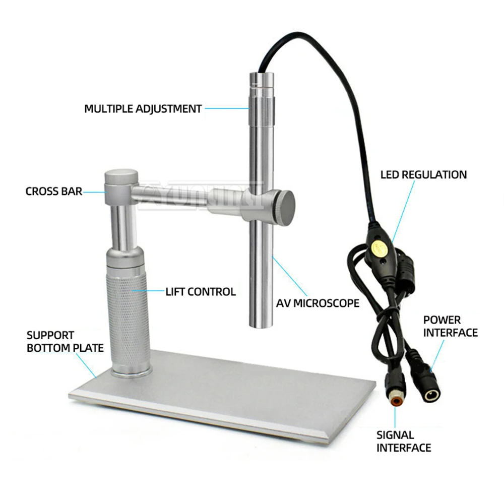 Portable AV600x Digital Electronic Magnifier Video Endoscopic Microscope Circuit Board Terminal Detection